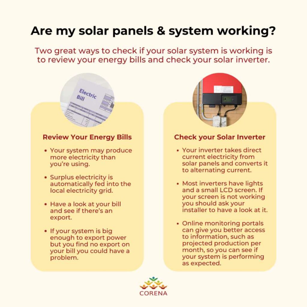 Solar panels maintenance infographic