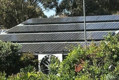 CERES Environment Park building with solar panels on roof