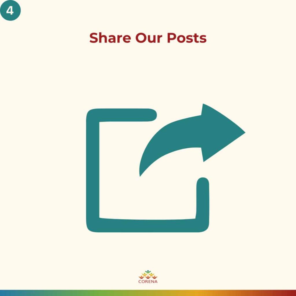 Share CORENA social media & blog posts