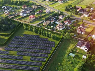 Community energy project in Australia powered by solar panels